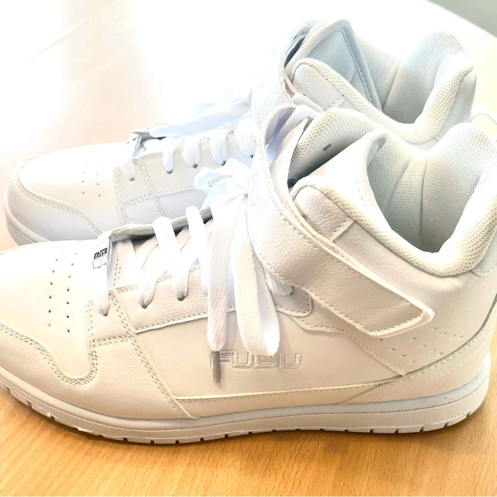 🆕 FUBU White High-Top Sneakers - Picture 4 of 9